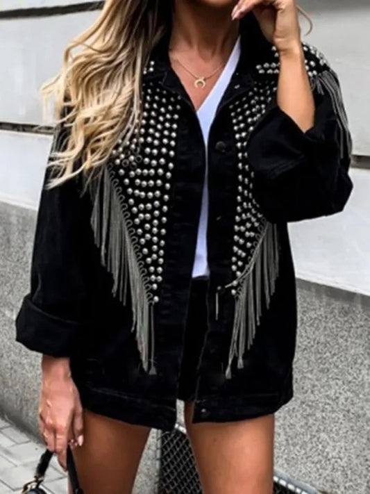 Denim Tassel Spring Jacket