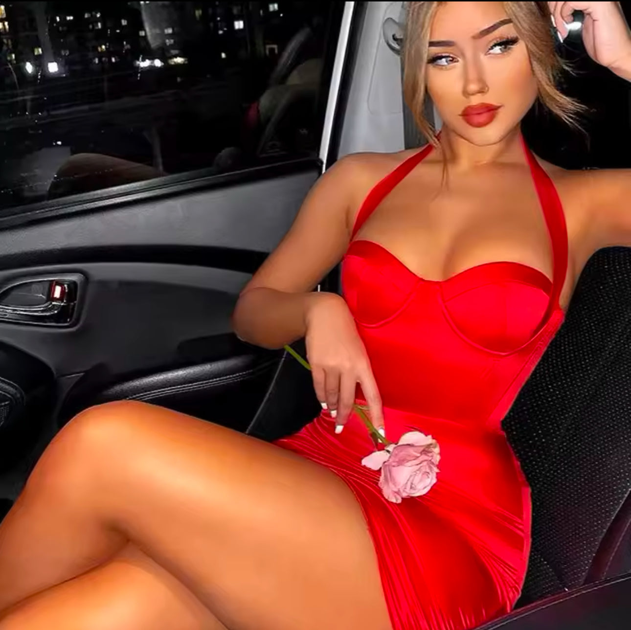 Red Sweetheart Mini Dress