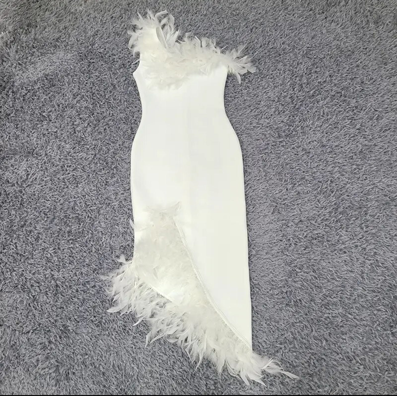 Feather Formal Dress