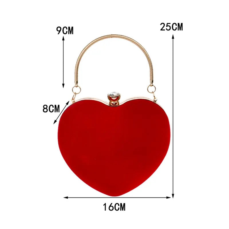 Red Heart Shaped Purse